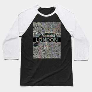 London text sign underground lines Baseball T-Shirt